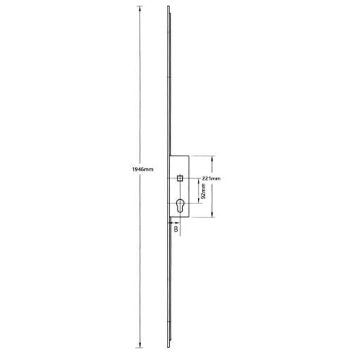 ERA 7145 French Door Kit for a pair of plain meeting style timber and composite doors - Image 2