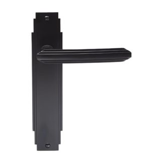 Carlisle Brass ADR012MB Art Deco Lever On Latch Backplate (LEAD TIME: 2-3 DAYS)