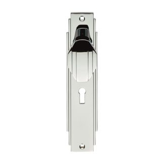 Carlisle Brass ADR021CP Art Deco Knob On Lock Backplate (LEAD TIME: 2-3 DAYS)