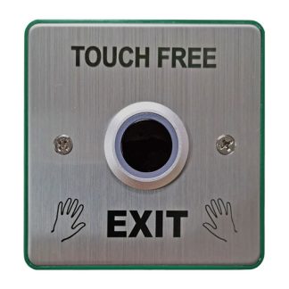 CQR AEB37 Touch Free Exit Button - 12/24V DC - Legend "Touch Free Exit"- Stainless Steel (LEAD TIME: 2-3 DAYS)