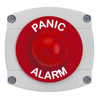 CQR AEB52 IP66 Grey/Red Surface Box With Momentary Red Dome - Legend "Pool Alarm" (LEAD TIME: 2-3 DAYS)
