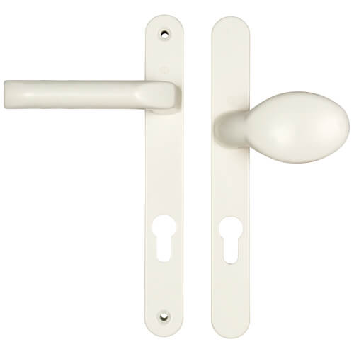 Hoppe Asgard Lever Moveable Pad UPVC Multipoint Door Handles - 92mm/70mm PZ Unsprung 205mm Screw Centres - Image 2