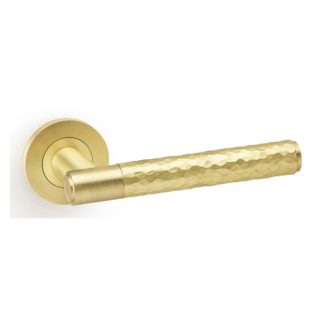 Alexander & Wilks AW223SB Spitfire Hammered Lever On Round Rose (LEAD TIME: 2-3 DAYS)