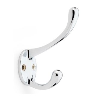 Alexander & Wilks AW770PC Victorian Hat and Coat Hook - Polished Chrome (LEAD TIME: 2-3 DAYS)