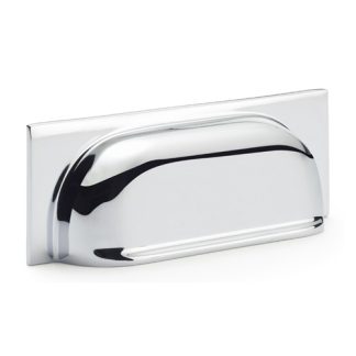 Alexander & Wilks AW905PC Quantock Cup Pull Handle - Polished Chrome Centers 96mm (LEAD TIME: 2-3 DAYS)
