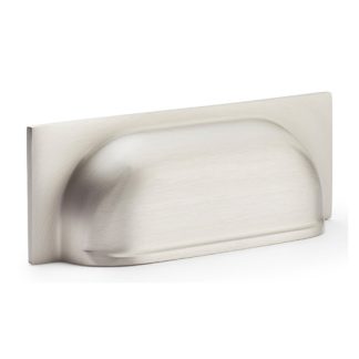 Alexander & Wilks AW905SN Quantock Cup Pull Handle - Satin Nickel Centers 96mm (LEAD TIME: 2-3 DAYS)