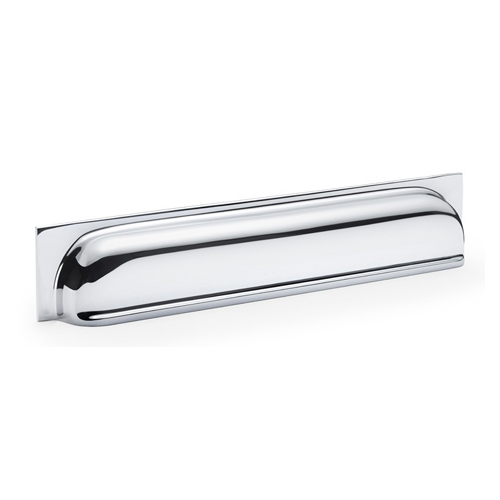 Alexander & Wilks AW906PC Quantock Cup Pull Handle - Polished Chrome Centres 203mm (LEAD TIME: 2-3 DAYS)