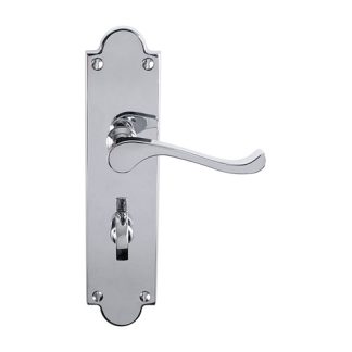 Carlisle Brass CBS68WCCP Victorian Scroll Lever On Shaped Backplate - Bathroom 57mm C/C (Contract Range) (LEAD TIME: 2-3 DAYS)