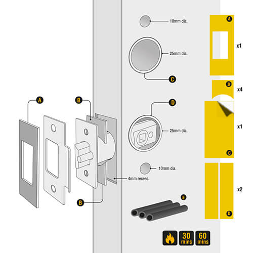 Codelock Smart Lock Intumescent Kit - Image 2