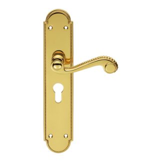Carlisle Brass DL271Y Chesham Lever On Euro Lock Long Backplate (LEAD TIME: 2-3 DAYS)