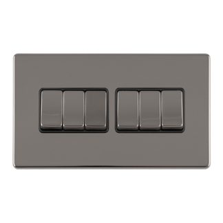 Eurolite ECBN6SWB 6 GANG 10AMP 2WAY SWITCH (LEAD TIME: 2-3 DAYS)