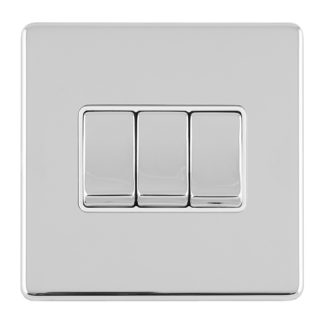 Eurolite ECPC3SWW 3 GANG 10AMP 2WAY SWITCH (LEAD TIME: 2-3 DAYS)