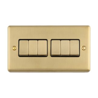 Eurolite EN6SWSBB Enhance Decorative 6-Gang Switch (LEAD TIME: 2-3 DAYS)