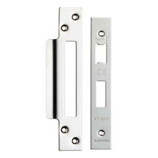 Eurospec FSF5004BSS Easi-T Forend Strike and Fixing Pack - Bright Stainless Steel Square Forend (LEAD TIME: 2-3 DAYS)