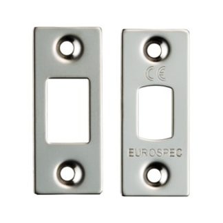 Eurospec FSF5010BSS Forend Strike & Fixing Pack To Suit Heavy Duty Tubular Deadbolt - Bright Stainless Steel Square Forend (LEAD TIME: 2-3 DAYS)