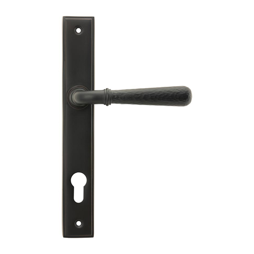 From the Anvil Hammered Lever/Lever Multipoint Door Handles - 92mm PZ Sprung 212mm Screw Centres (LEAD TIME: 2-3 DAYS)