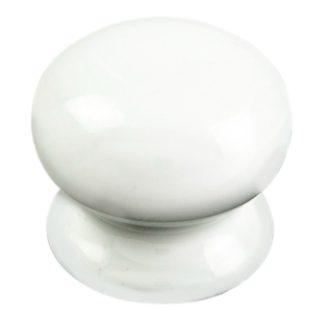 Carlisle Brass FTD620APWH Porcelain Knob 30mm (LEAD TIME: 2-3 DAYS)