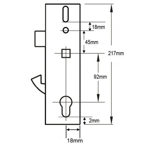 IG Doors Multipoint Genuine Gearbox - Lift Lever or Split Spindle - Image 2