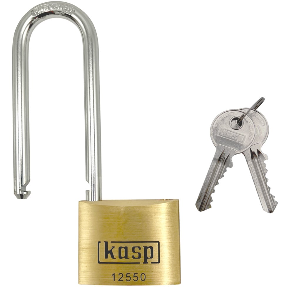 Kasp 125 series 50mm Long Shackle Brass Padlock - Image 2