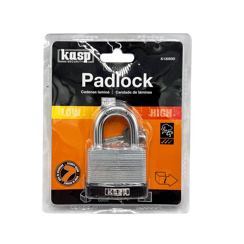 Kasp 130 50mm Open Shackle Laminated Steel Padlock - Image 4