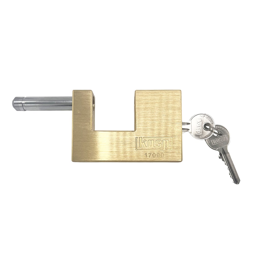 Kasp 170 90mm Closed Shackle Brass Shutter Padlock - Image 3