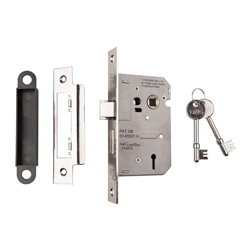 Eurospec LSE5325NP Contract 3 Lever Sashlock 64mm (LEAD TIME: 2-3 DAYS)