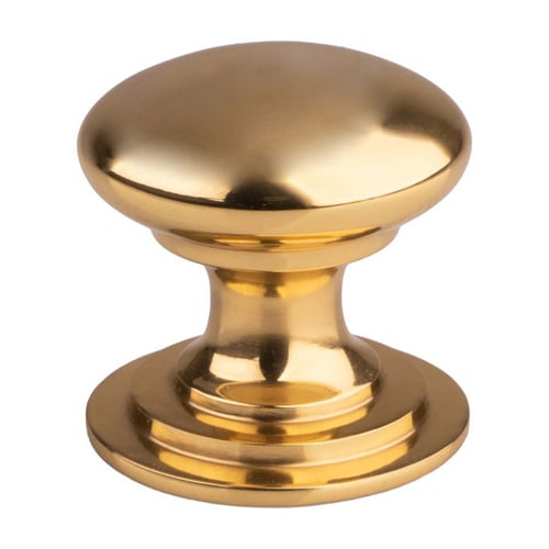 Carlisle Brass M47D Victorian Cupboard Knob 42mm - Polished Brass (LEAD TIME: 2-3 DAYS) - Image 3