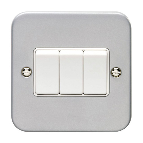 Eurolite MC3SWW Utility 3-Gang Switch - Grey (LEAD TIME: 2-3 DAYS)