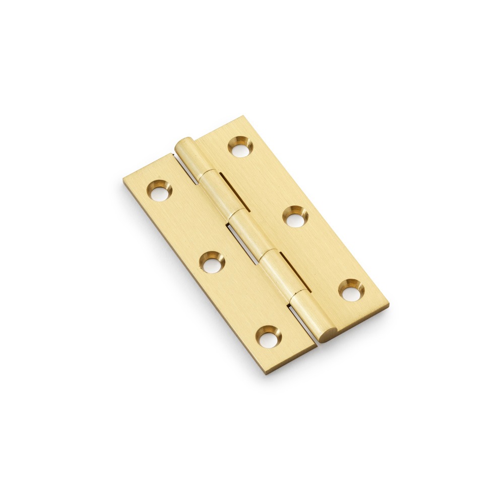 Alexander & Wilks AW075-CH-SB Solid Brass Butt Hinge - Satin Brass 3" (LEAD TIME: 2-3 DAYS)