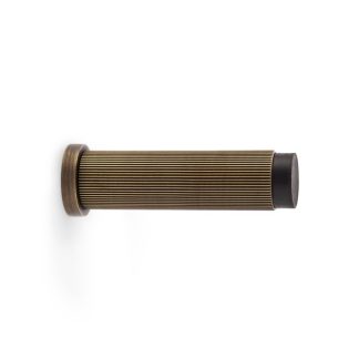 Alexander & Wilks AW602-75-AB Reeded Projection Door Stop - Antique Brass (LEAD TIME: 2-3 DAYS)