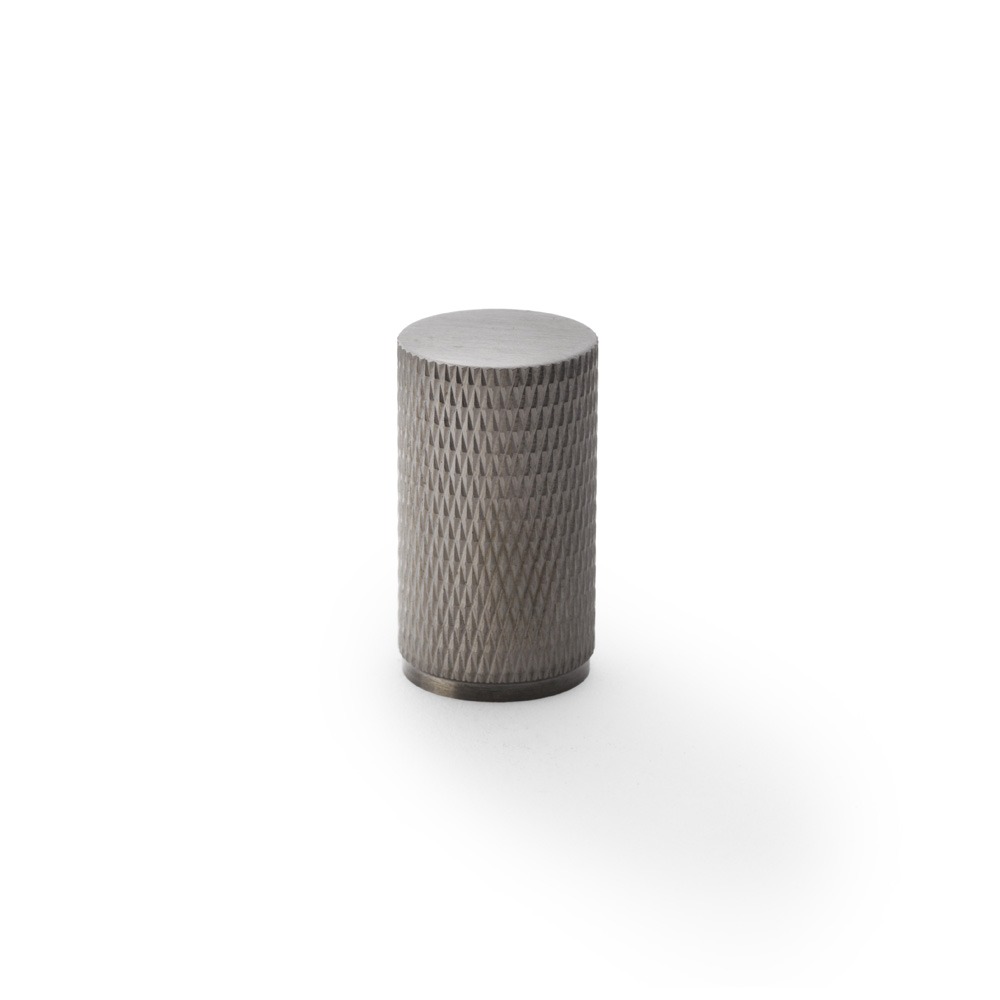 Alexander & Wilks AW800-35-DBZPVD Brunel Knurled Cylinder Cupboard Knob - Dark Bronze PVD 35mm (LEAD TIME: 2-3 DAYS)