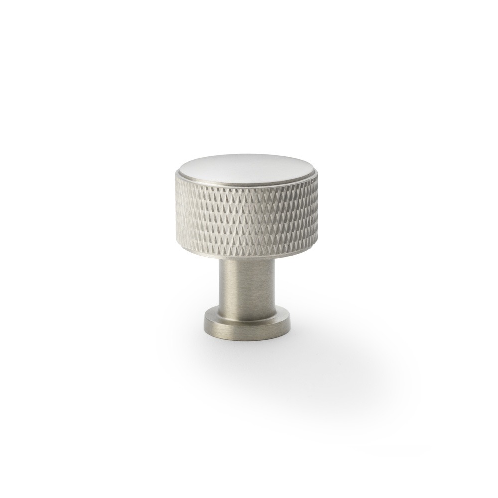 Alexander & Wilks AW807K-29-SN Lucia Knurled Cupboard Knob - Satin Nickel 29mm (LEAD TIME: 2-3 DAYS)