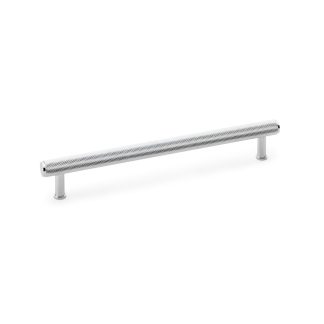 Alexander & Wilks AW809-224-PC Crispin Knurled T Bar Cupboard Pull Handle - Polished Chrome 224mm (LEAD TIME: 2-3 DAYS)