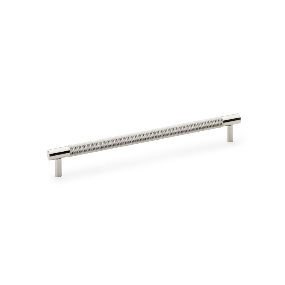 Alexander & Wilks AW810-224-PN Brunel Knurled T Bar Cupboard Handle - Polished Nickel Centres 224mm (LEAD TIME: 2-3 DAYS)
