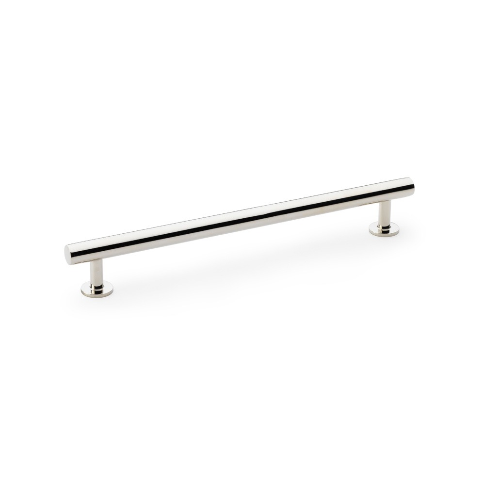 Alexander & Wilks AW814-192-PN Round T Bar Cabinet Pull Handle - Polished Nickel -192mm (LEAD TIME: 2-3 DAYS)