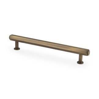 Alexander & Wilks AW830-160-AB Vesper Hex T Bar Cabinet Pull-- Antique Brass 160mm C/C (LEAD TIME: 2-3 DAYS)