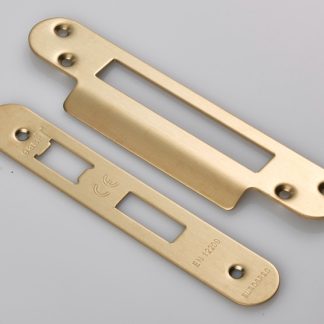 EuroSpec FSF5004SB/R Forend Strike & Fixing Pack to Suit Architectural Sashlocks (BAS/ESS/LSS/OSS) Radius (LEAD TIME: 2-3 DAYS)