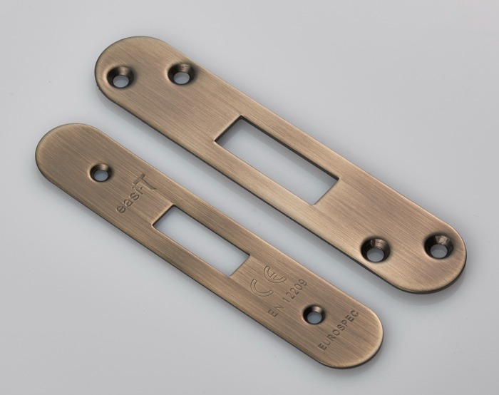 EuroSpec FSF5007AB/R Forend Strike & Fixing Pack to Suit Architectural Deadlocks (EDS/LDS) Radius (LEAD TIME: 2-3 DAYS)