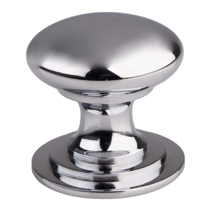 Carlisle Brass M47CCP Victorian Cupboard Knob 38mm - Polished Chrome (LEAD TIME: 2-3 DAYS)