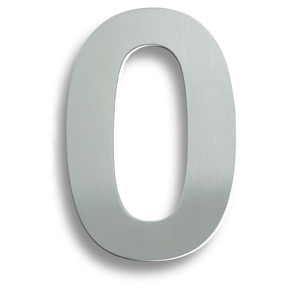 Eurospec NUM10170SSS Stainless Steel 7" Numerals (0-9) (Number 0) (LEAD TIME: 2-3 DAYS)