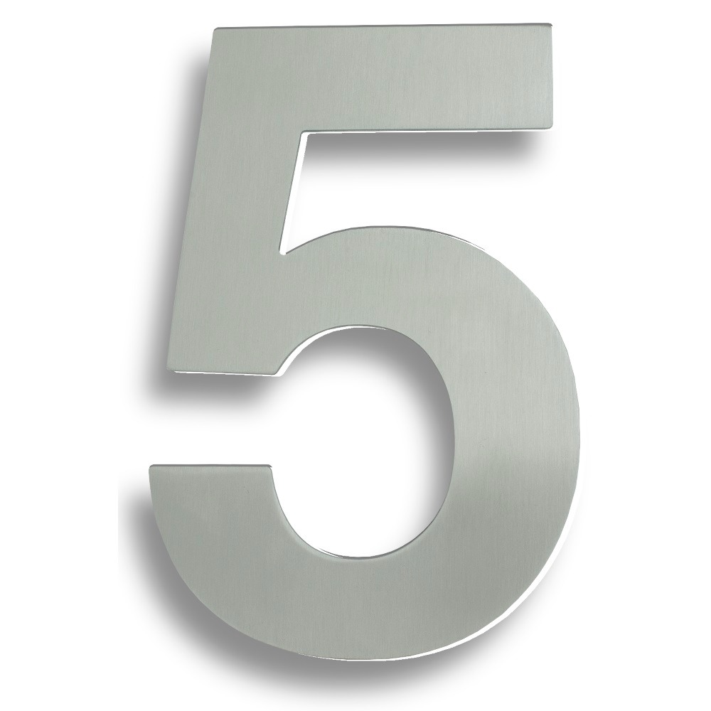 Eurospec NUM10175SSS Stainless Steel 7" Numerals (0-9) (Number 5) (LEAD TIME: 2-3 DAYS)