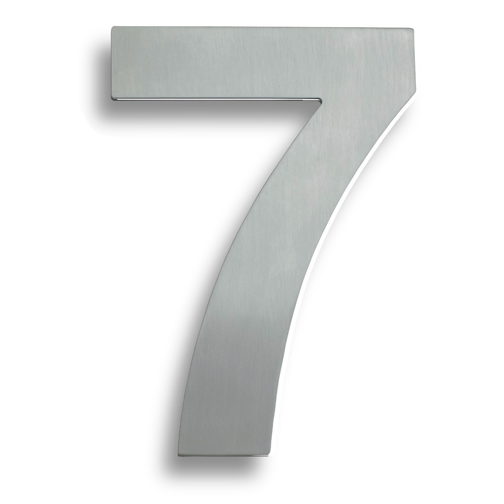 Eurospec NUM10177SSS Stainless Steel 7" Numerals (0-9) (Number 7) (LEAD TIME: 2-3 DAYS)