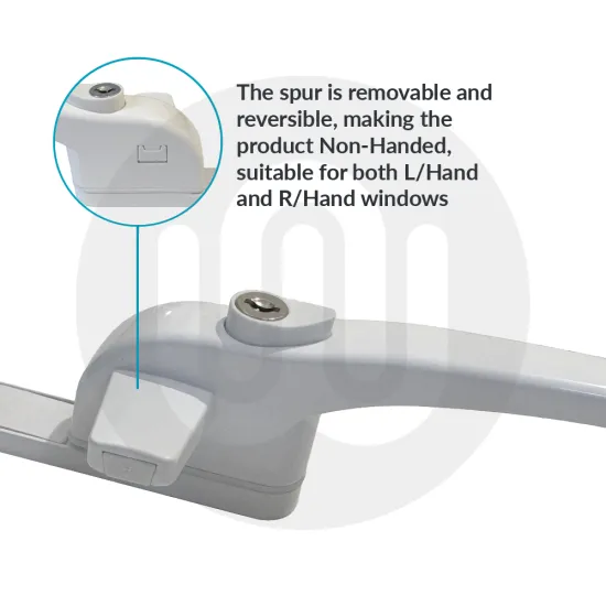 Simplefit Cockspur Window Handle - Locking, Non-Handed - Image 2