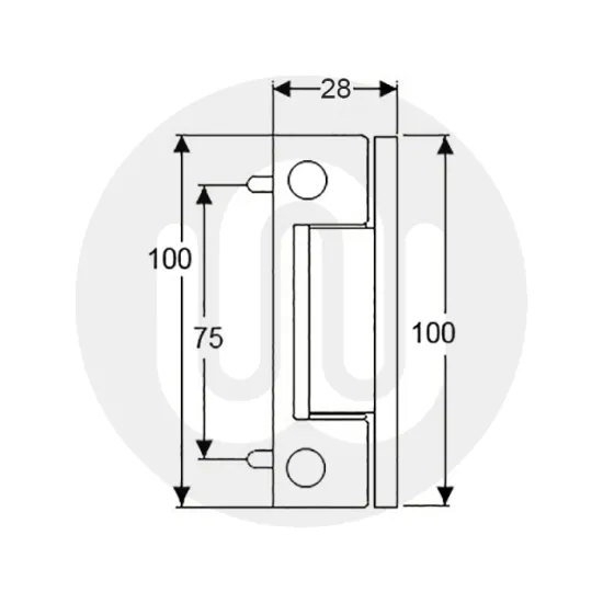Simplefit Flat or Angled All-In-One Standard Butt Hinge 100mm - Image 3